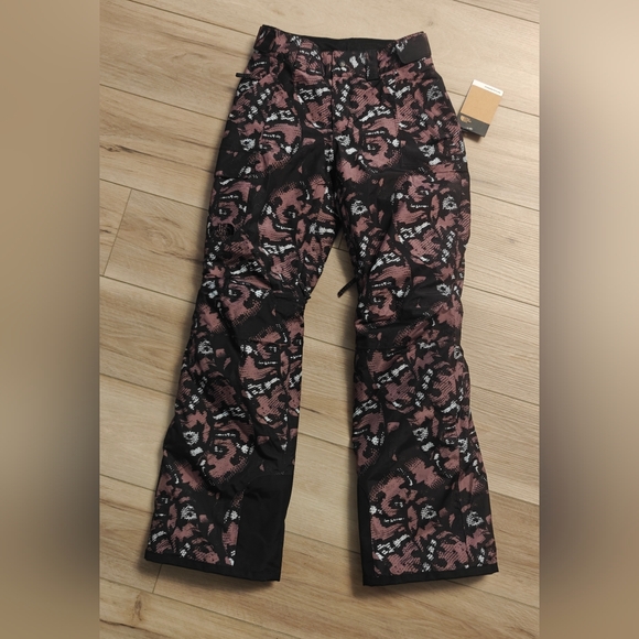 The North Face Pants - The North Face W Freedom Insulated Snow Bib Pants Fawn Grey Snake Small